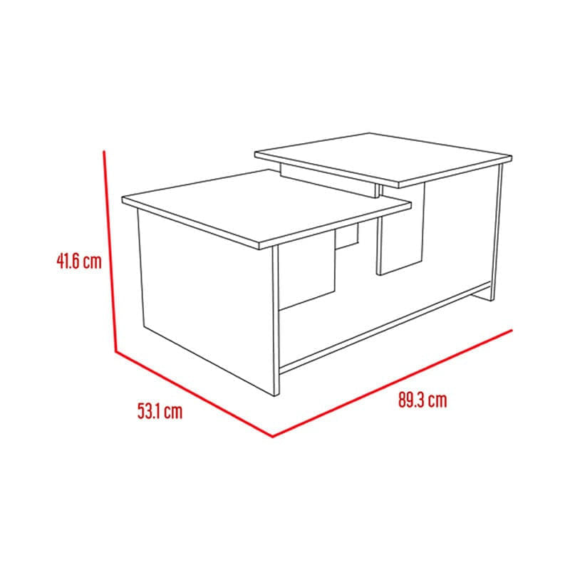 Mesa de Centro Trueno, Wengue, con amplio espacio ideal para ubicar  decoraciones - muybacano