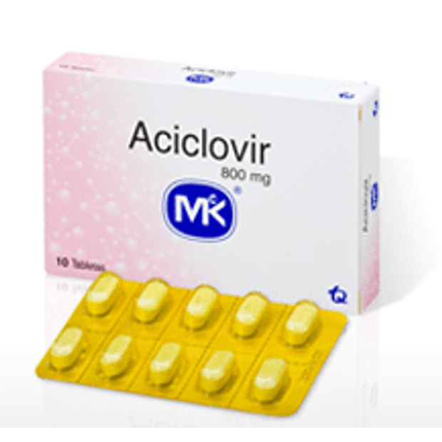 Aciclovir tabletas de 500mg