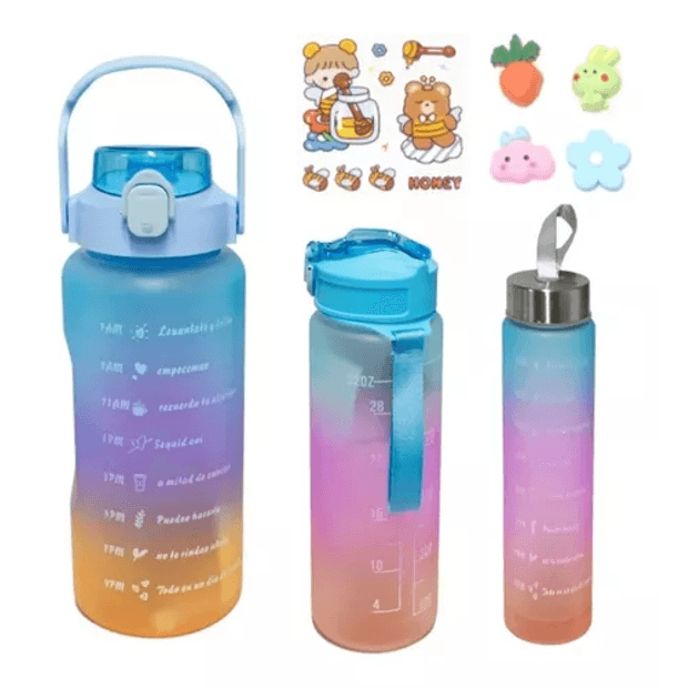 Termo para agua motivacional con stickers - Entrenador personal en